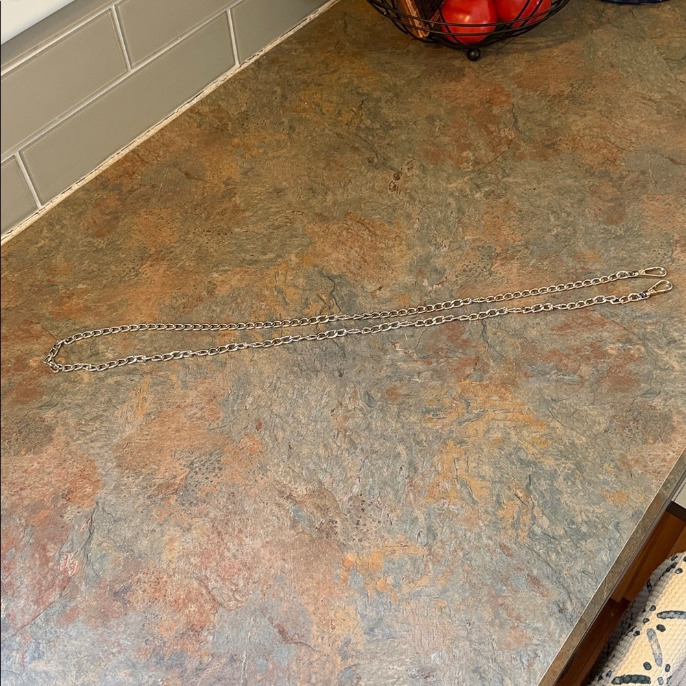 Silver Bag Chain - 45 Inches EUC